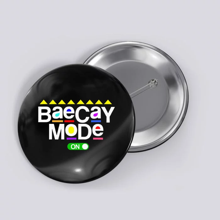 Baecay Mode Vacation Boyfriend Girlfriend 80s 90s Button