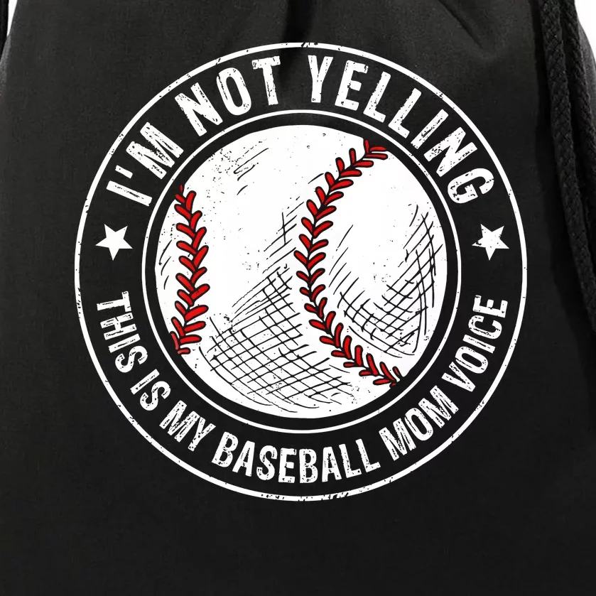 Baseball Mom Voice Funny Baseball Mama Mothers Day Drawstring Bag