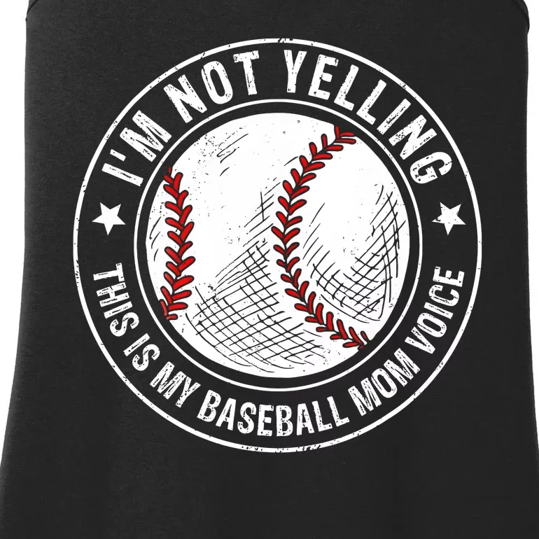 Baseball Mom Voice Funny Baseball Mama Mothers Day Ladies Essential Tank