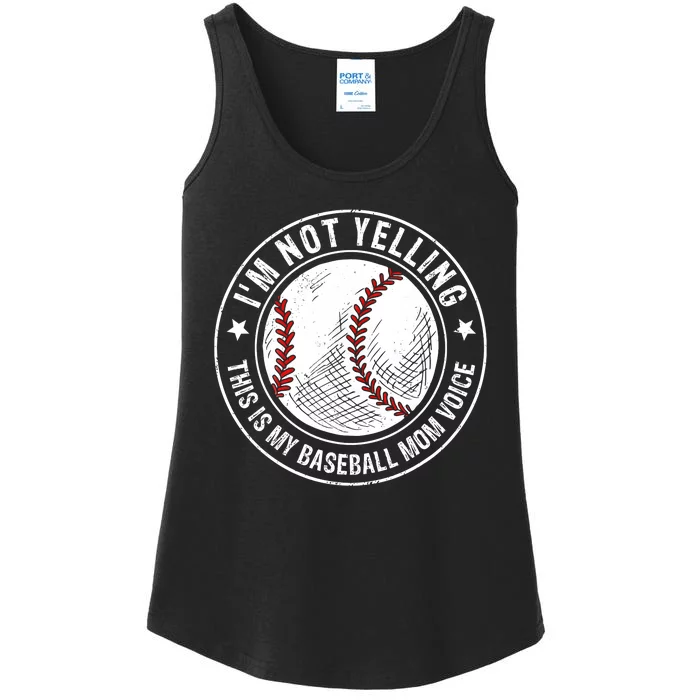 Baseball Mom Voice Funny Baseball Mama Mothers Day Ladies Essential Tank