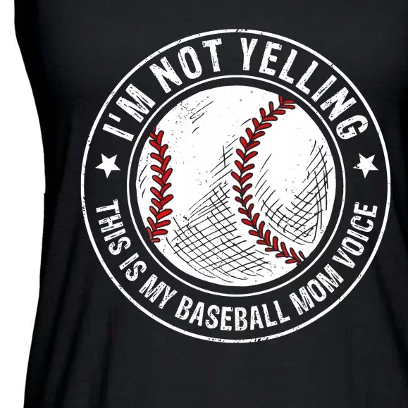 Baseball Mom Voice Funny Baseball Mama Mothers Day Ladies Essential Flowy Tank