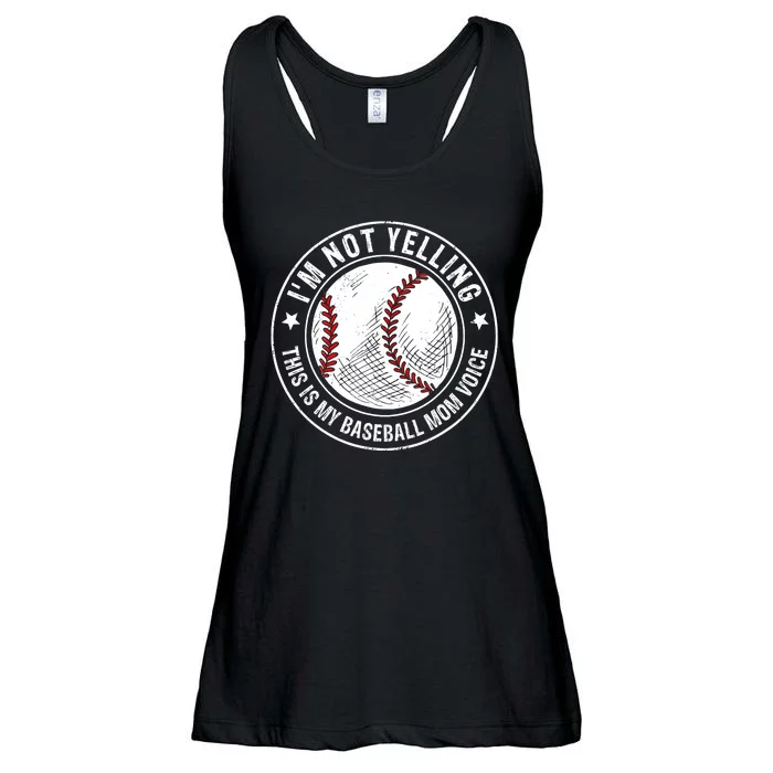 Baseball Mom Voice Funny Baseball Mama Mothers Day Ladies Essential Flowy Tank