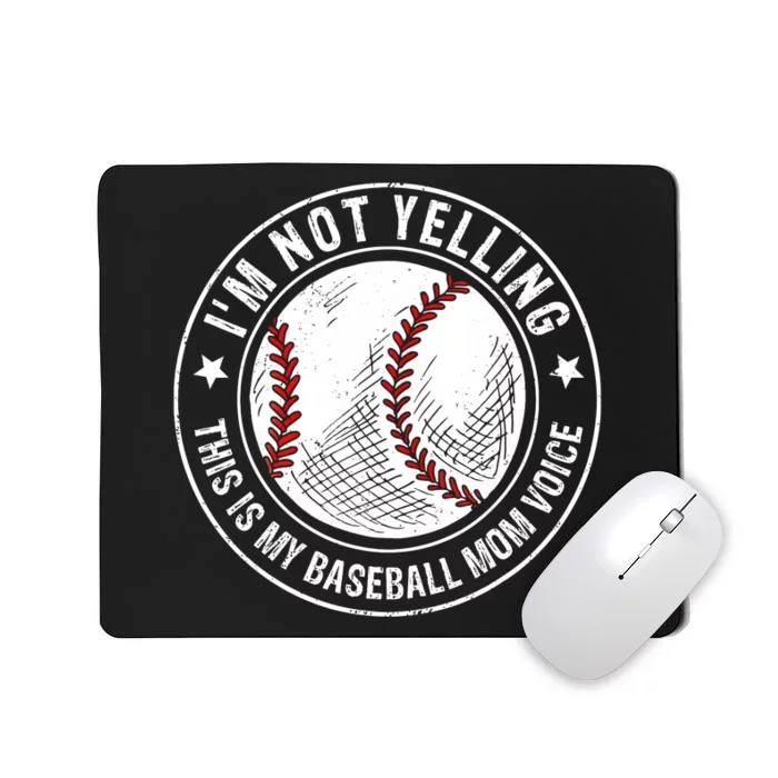 Baseball Mom Voice Funny Baseball Mama Mothers Day Mousepad