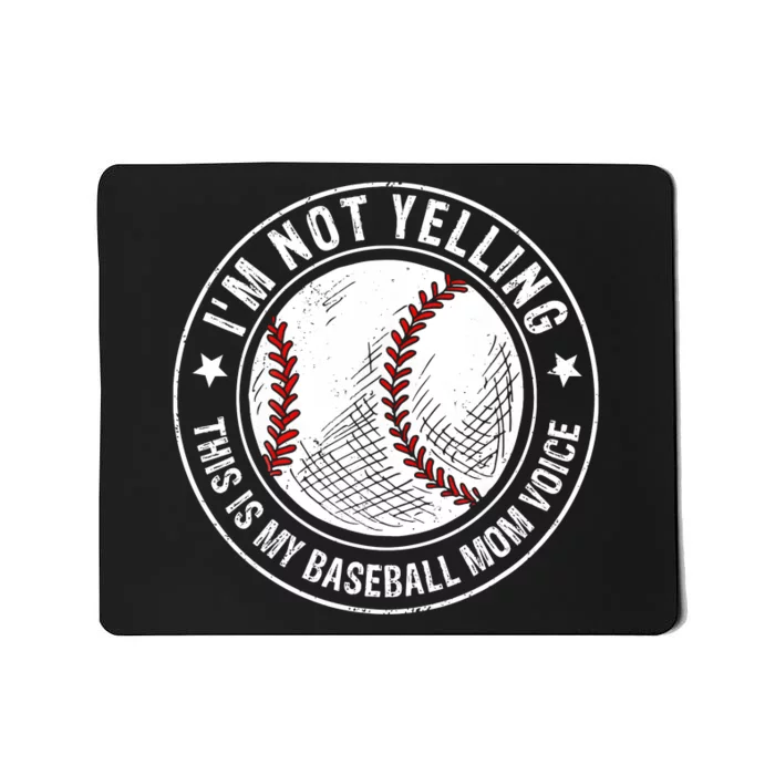 Baseball Mom Voice Funny Baseball Mama Mothers Day Mousepad