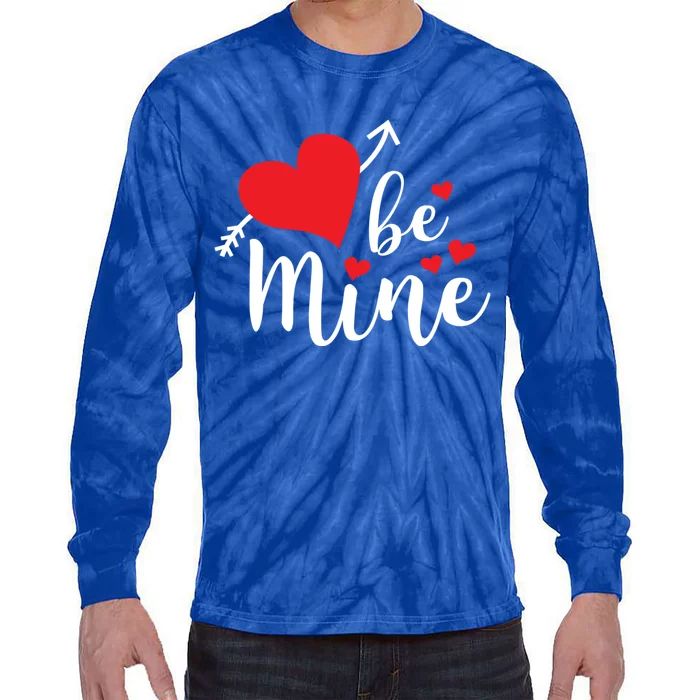 Be Mine Valentine's Day Cute Heart Gift Tie-Dye Long Sleeve Shirt