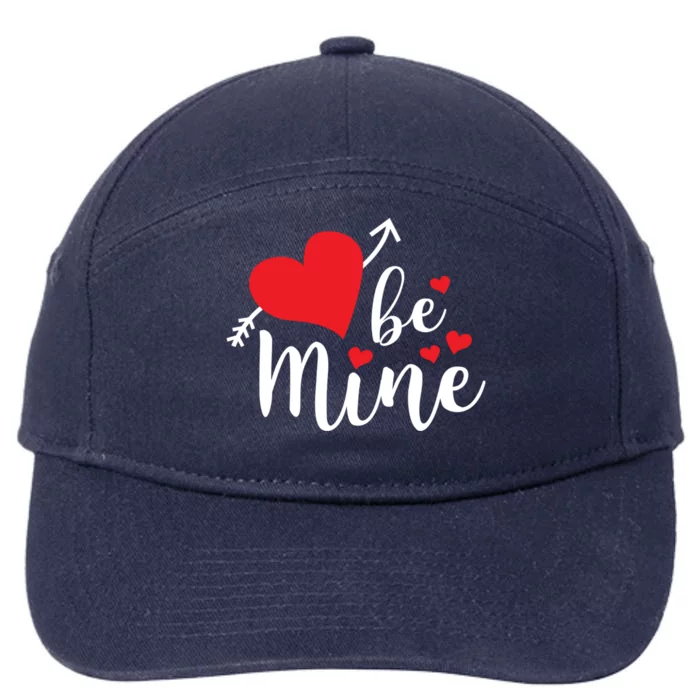 Be Mine Valentine's Day Cute Heart Gift 7-Panel Snapback Hat