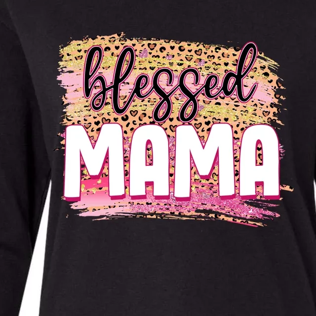 Blessed Mama Valentines Gift For Mom Mother's Day Womens Cotton Relaxed Long Sleeve T-Shirt