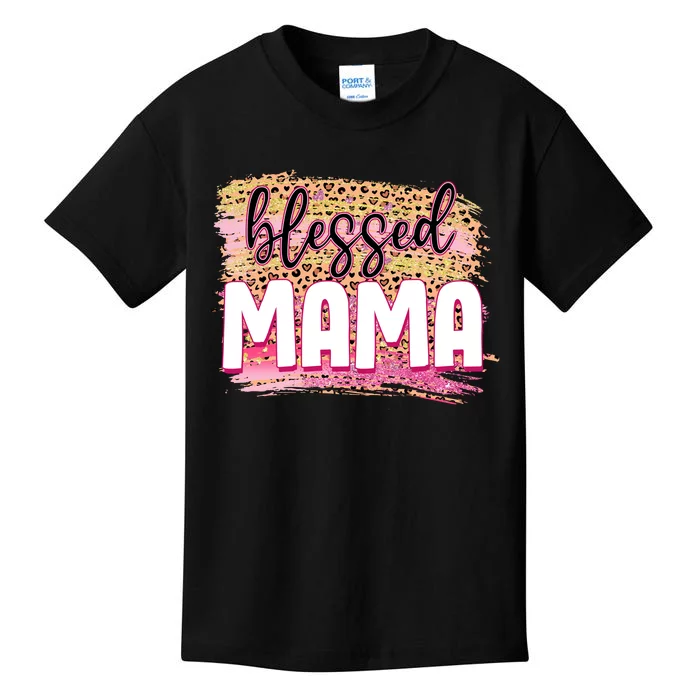 Blessed Mama Valentines Gift For Mom Mother's Day Kids T-Shirt