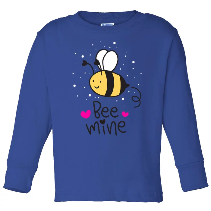 Bee Mine Valentine's Day Gift Toddler Long Sleeve Shirt