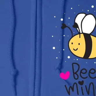 Bee Mine Valentine's Day Gift Full Zip Hoodie