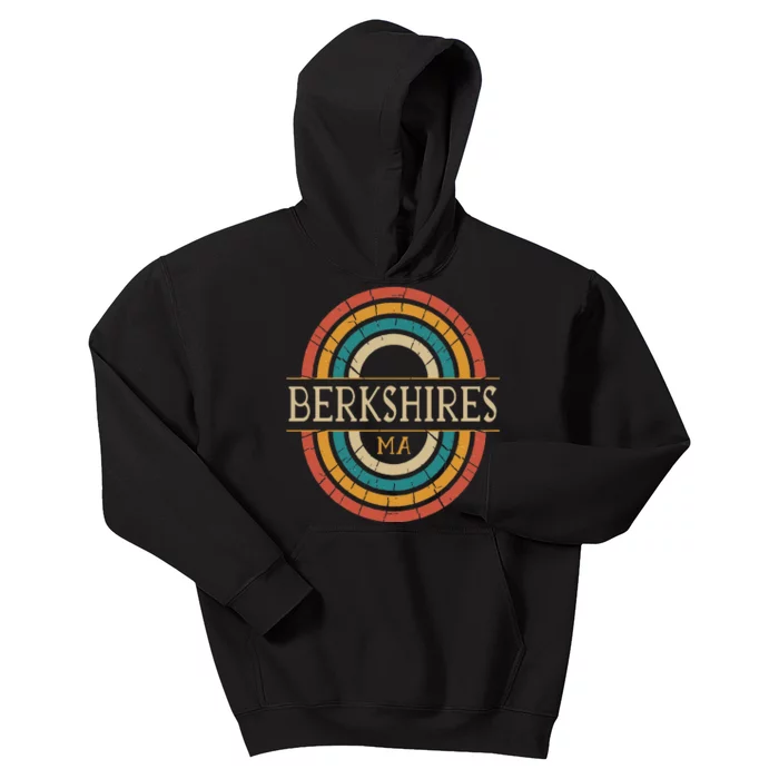 Berkshires Massachusetts Vintage Ma Retro Home State Kids Hoodie