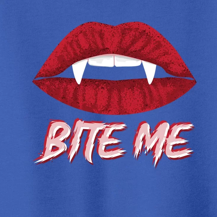 Bite Me Vampire Fangs Diy Halloween For Aspiring Dracula Funny Gift Toddler T-Shirt