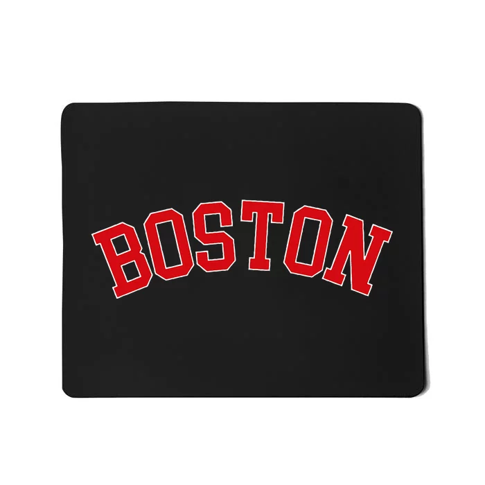 Boston Ma Varsity Style Red Text Mousepad