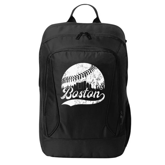 Boston Massachusetts Vintage Skyline Apparel City Backpack