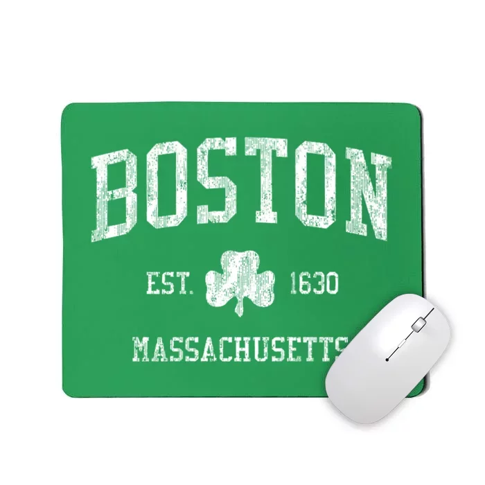 Boston Ma Vintage Shamrock Sports Design Mousepad