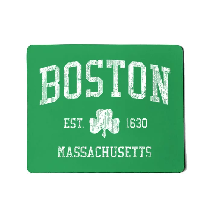 Boston Ma Vintage Shamrock Sports Design Mousepad