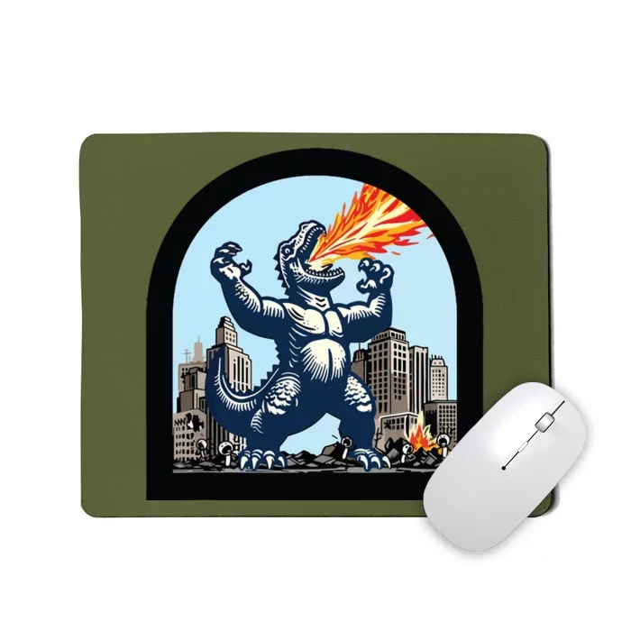 Big Monster Versus Tiny People Mousepad