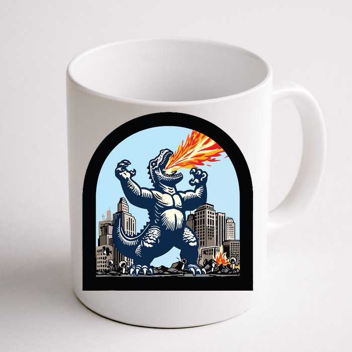 Big Monster Versus Tiny People Front & Back Coffee Mug