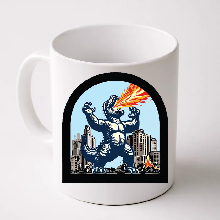 Big Monster Versus Tiny People Front & Back Coffee Mug