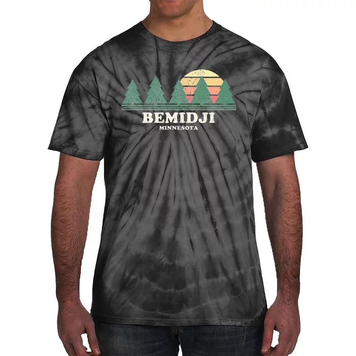 Bemidji Mn Vintage Throwback Retro 70s Design Tie-Dye T-Shirt