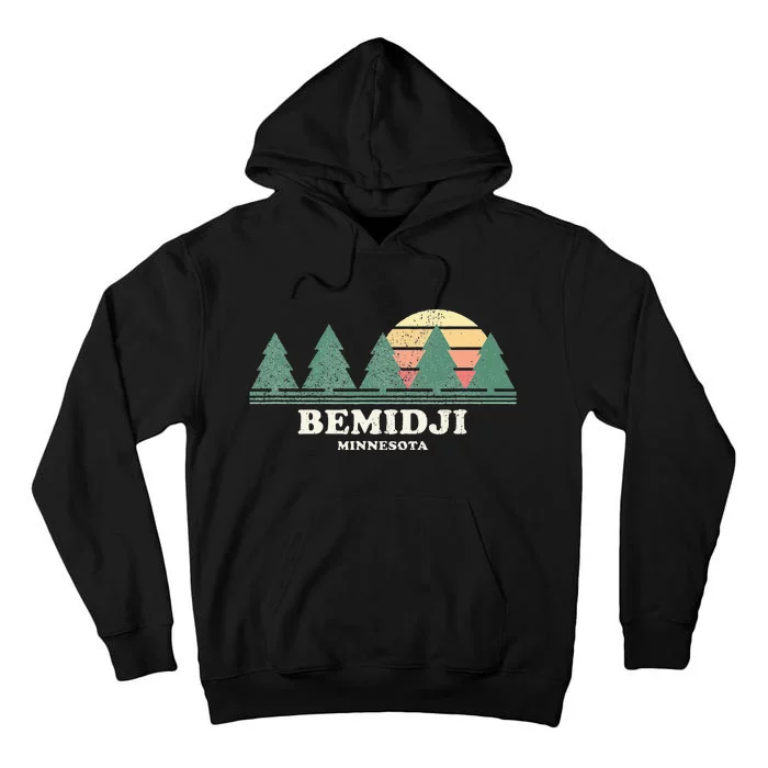 Bemidji Mn Vintage Throwback Retro 70s Design Tall Hoodie