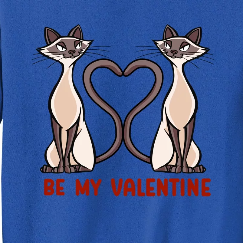 Be My Valentine Heart Tail Siamese Cat Tails Valentines Day Gift Sweatshirt