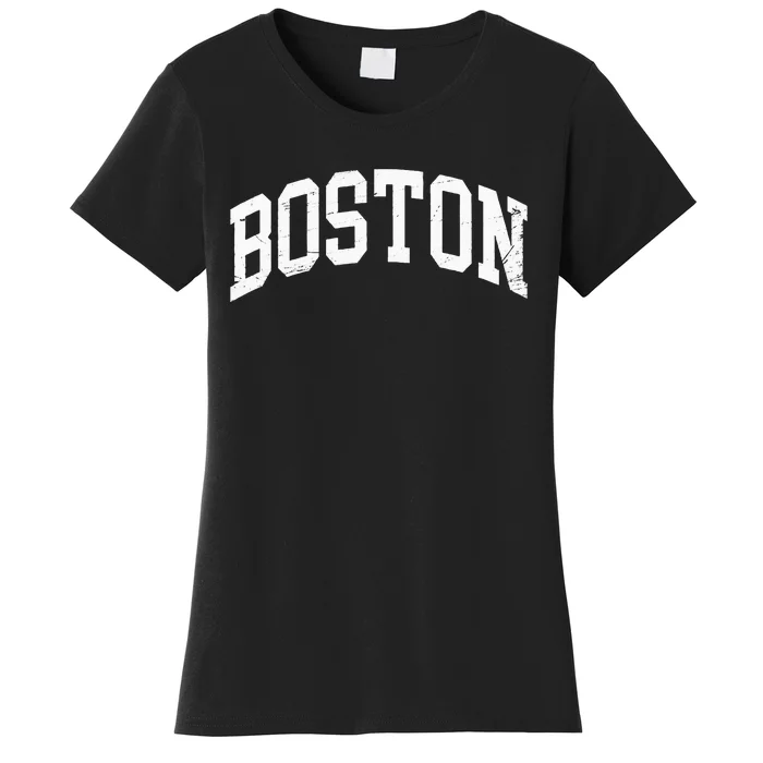 Boston Massachusetts Vintage Distressed Worn Women's T-Shirt
