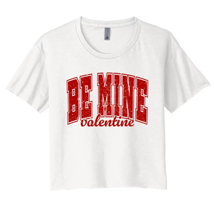 Be Mine Valentine Matching Couple Lover Women's Crop Top Tee