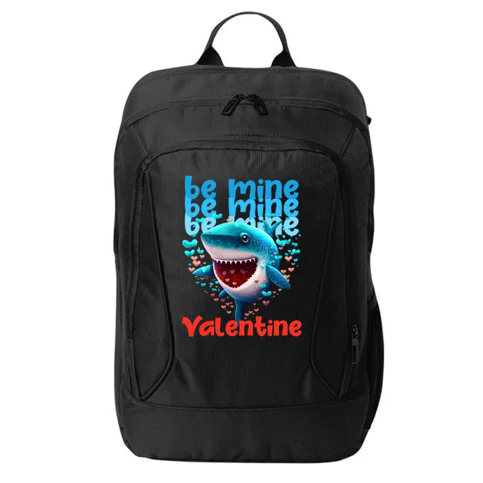 Be Mine Valentine Shark Valentine's Day Meaningful Gift City Backpack