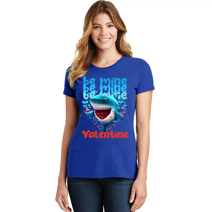 Be Mine Valentine Shark Valentine's Day Meaningful Gift Women's T-Shirt