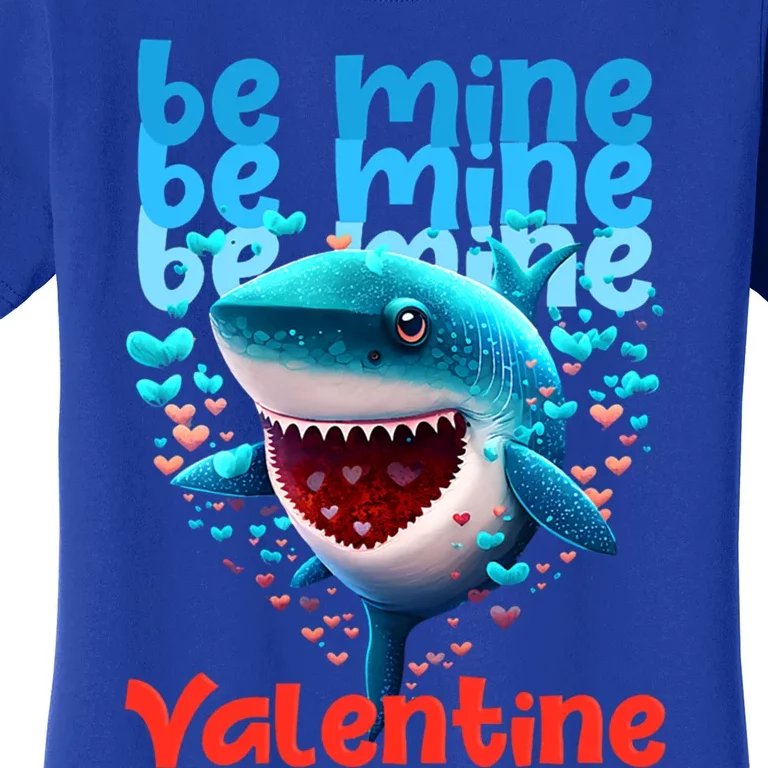 Be Mine Valentine Shark Valentine's Day Meaningful Gift Women's T-Shirt