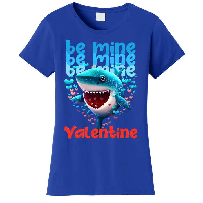 Be Mine Valentine Shark Valentine's Day Meaningful Gift Women's T-Shirt