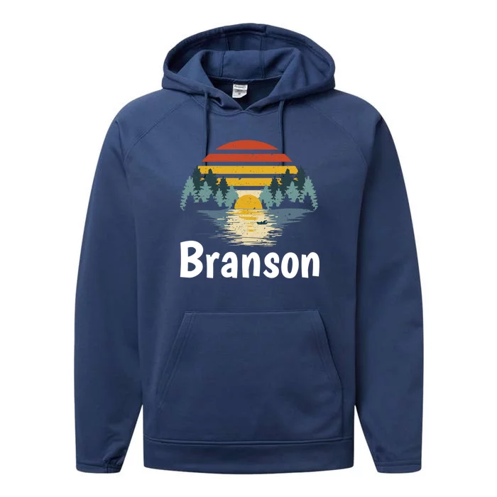 Branson Missouri Vacation Family Group Gift Great Gift Performance Fleece Hoodie