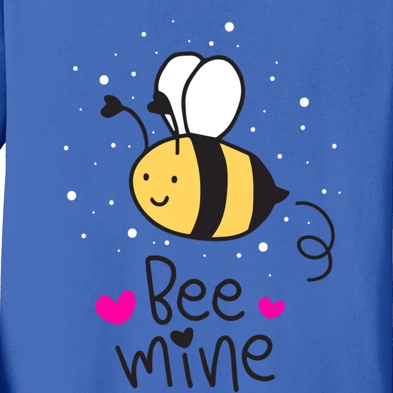 Bee Mine Valentine's Day Gift Kids Long Sleeve Shirt