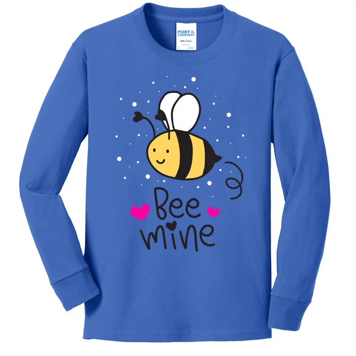 Bee Mine Valentine's Day Gift Kids Long Sleeve Shirt