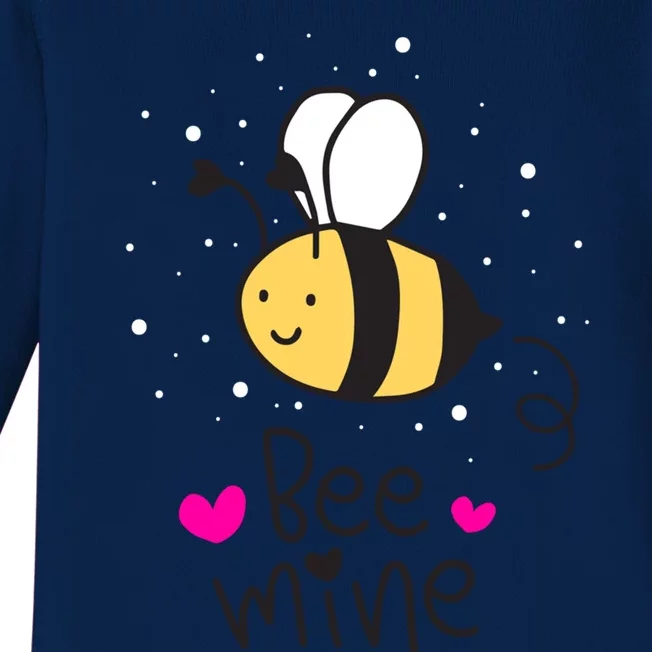 Bee Mine Valentine's Day Gift Baby Long Sleeve Bodysuit