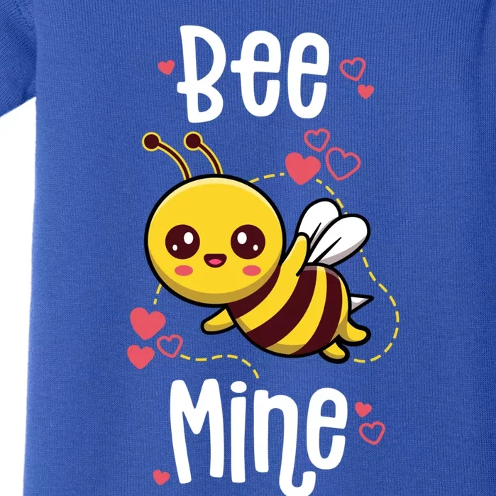 Bee Mine Valentines Day Pun Cute Bee Honey Beekeeper Funny Gift Baby Bodysuit