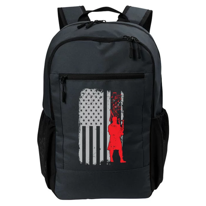 Bagpipe Music Vintage USA Flag Daily Commute Backpack