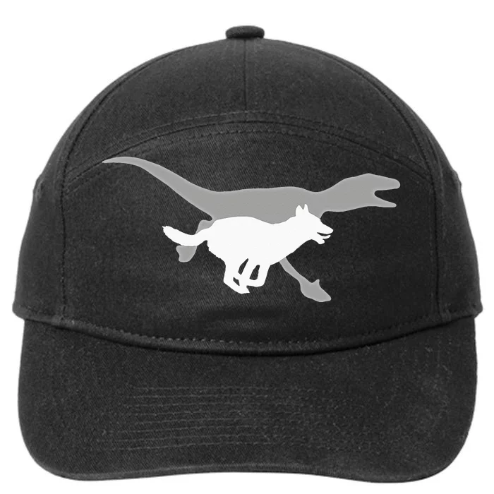 Belgian Malinois Velociraptor Maliraptor Running Shadow 7-Panel Snapback Hat