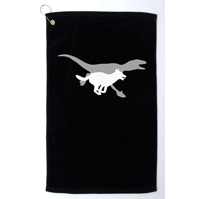 Belgian Malinois Velociraptor Maliraptor Running Platinum Collection Golf Towel