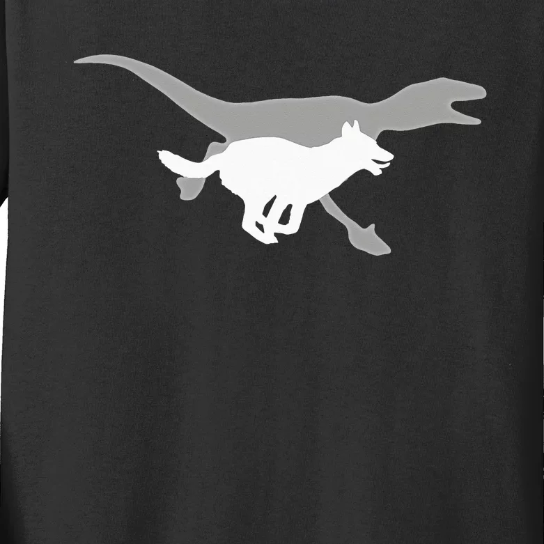 Belgian Malinois Velociraptor Maliraptor Running Kids Long Sleeve Shirt