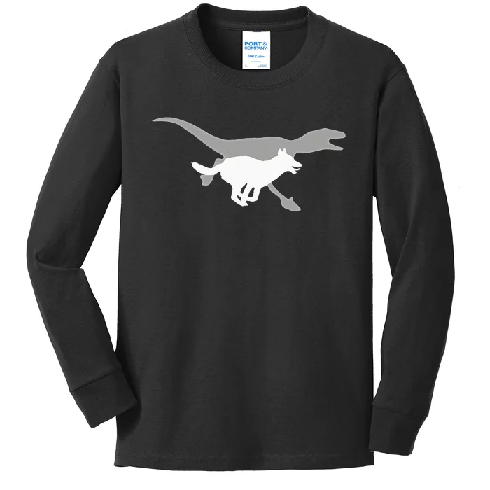 Belgian Malinois Velociraptor Maliraptor Running Kids Long Sleeve Shirt