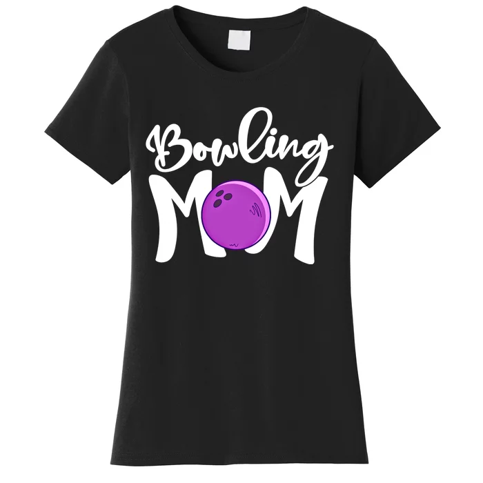 Bowling Mom Vintage Mama Bowling Mothers Day Bowling Mom Funny Gift Women's T-Shirt