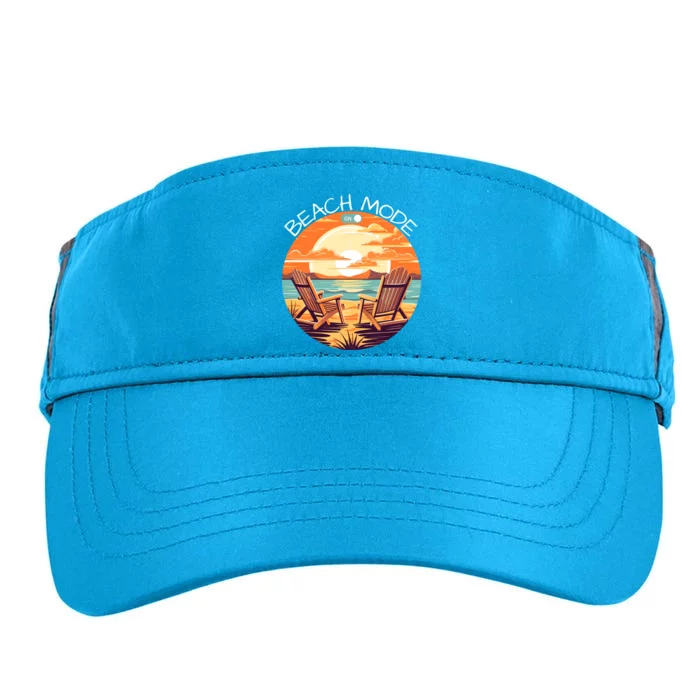 Beach Mode Vacy Mode Beach Life Vintage Sunset Beach Trip Vacation Mode Adult Drive Performance Visor