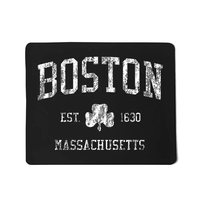 Boston Ma Vintage Shamrock Sports Design Mousepad