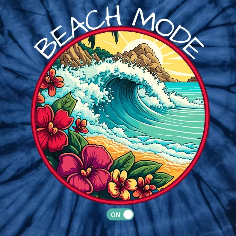 Beach Mode Vacy Mode Beach Life Vintage Sunset Beach Trip Vacation Mode Tie-Dye T-Shirt