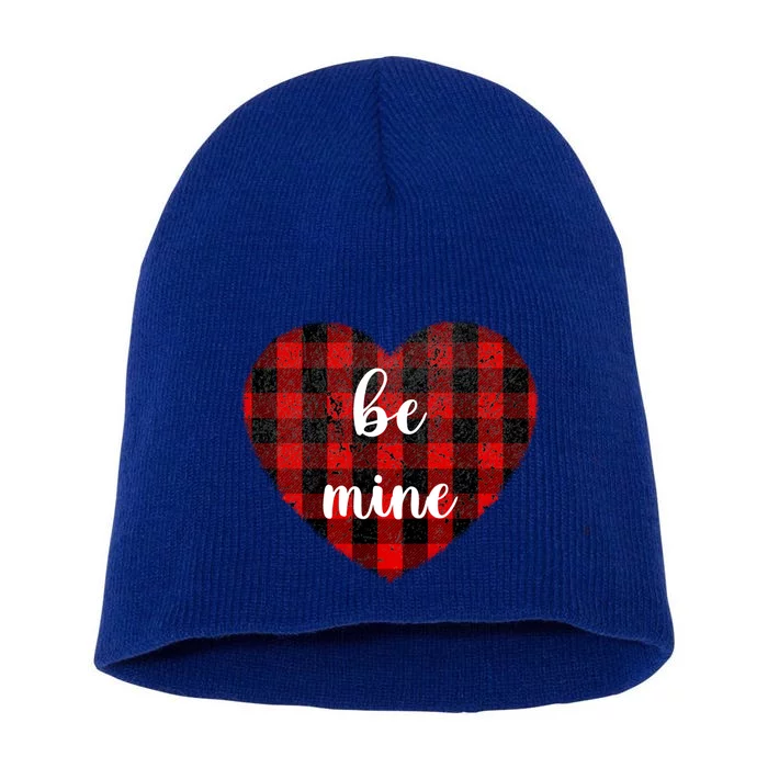 Be Mine Valentine's Day Gift Cute Heart Gift Short Acrylic Beanie