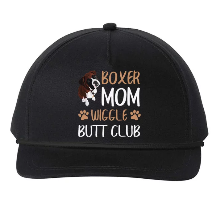 Boxer Mom Wiggle Butt Club Dog Lover Snapback Five-Panel Rope Hat