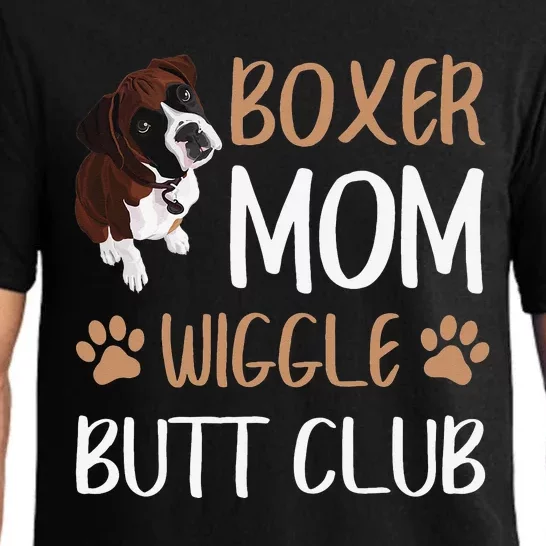 Boxer Mom Wiggle Butt Club Dog Lover Pajama Set