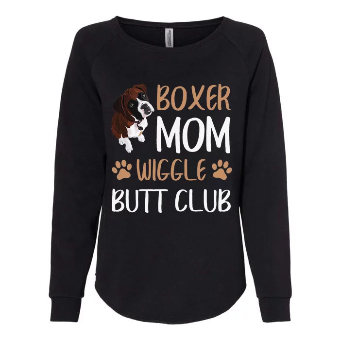 Boxer Mom Wiggle Butt Club Dog Lover Womens California Wash Sweatshirt